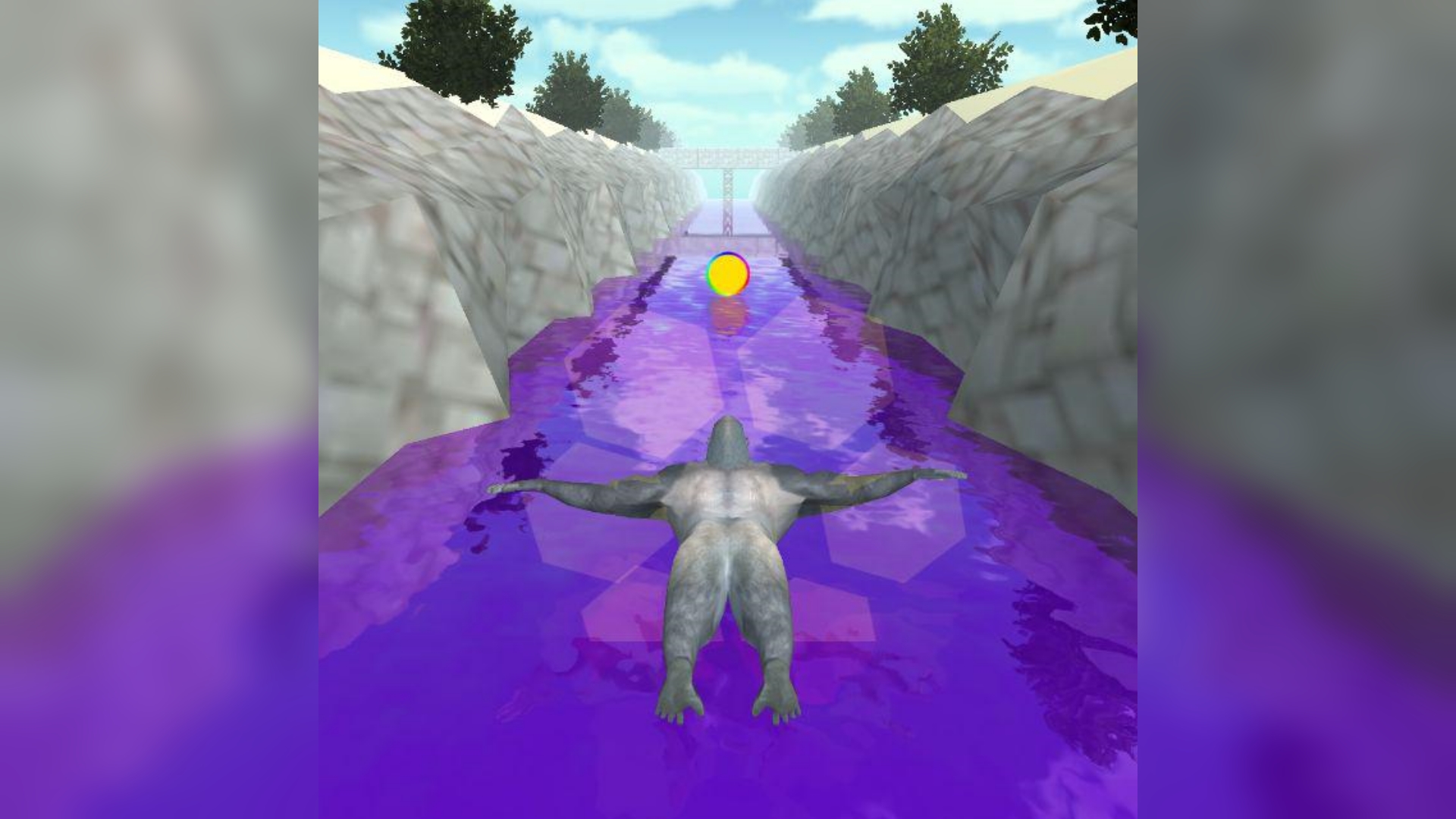 Level system showing various obstacle courses and environmental challenges